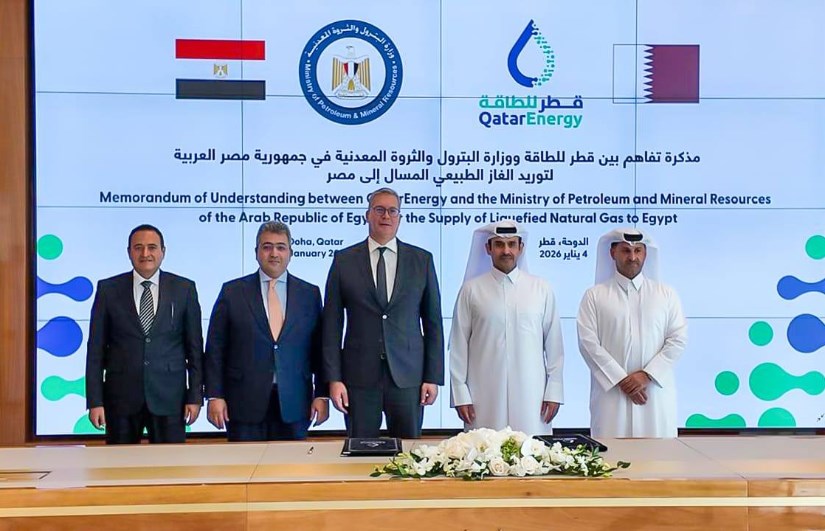 توقيع مذكرة تفاهم بين مصر وقطر فى مجالات الطاقة والغاز