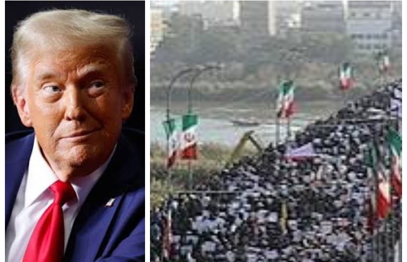 ترامب يحث المتظاهرين الإيرانيين علي الاستمرار