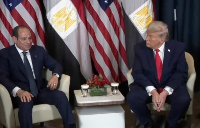 السيد الرئيس عبد الفتاح السيسي والرئيس الأمريكي دونالد ترامب 