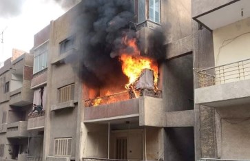 حريق شقة في إمبابة 