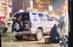 سيارة تحمل علم إسرائيل في كرداسة