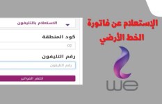 فاتورة الخط الأرضي 