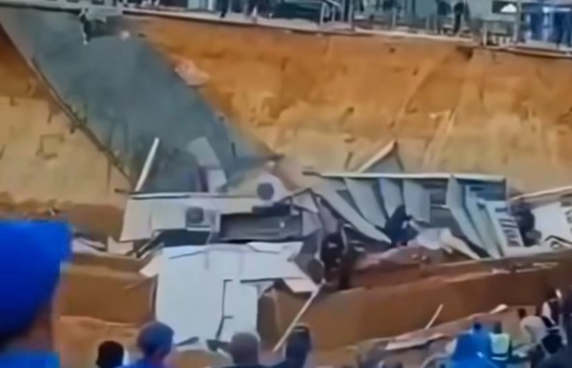 هبوط أرضي في محطة وقود بالتجمع الخامس 