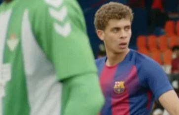 حمزة عبد الكريم في مباراة برشلونة وريال بيتيس 