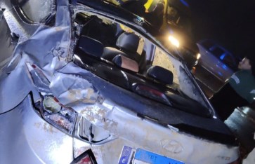 انقلاب سيارة ملاكي البحيرة 