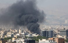 قصف مقر الإذاعة والتلفزيون الإيراني في طهران