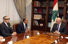 وزير الخارجية مع الرئيس اللبنانى