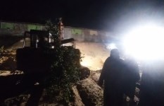 حفر بيارة صرف بمزرعة بالبحيرة 