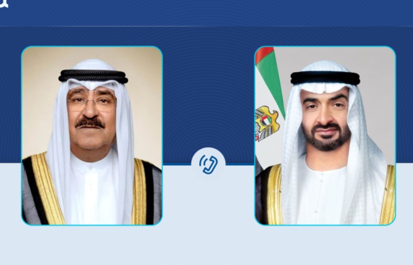 رئيس دولة الإمارات وأمير الكويت يناقشان تطورات المشهد الإقليمي