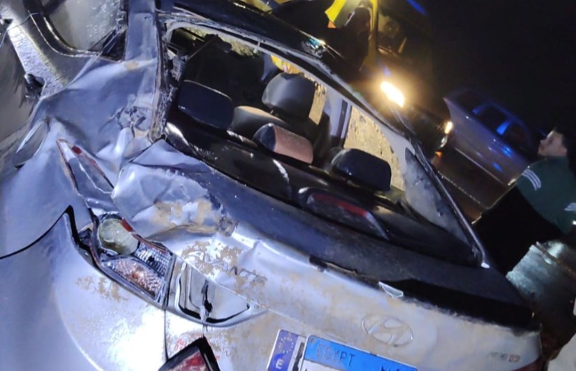 انقلاب سيارة ملاكي البحيرة 