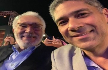 الفنان عبدالرحمن أبو زهرة ونجله 