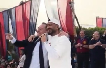 تامر حسني والسفير الفرنسي 