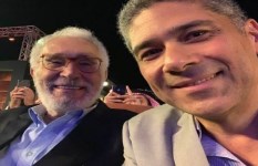 الفنان عبدالرحمن أبو زهرة ونجله 