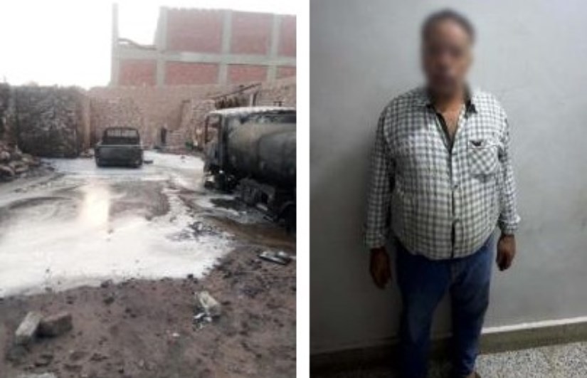 المتهم - حريق سيارتين وقود