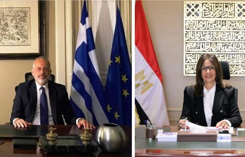 الدكتورة جيهان زكي والسفير نيكولاوس بابا جيورجيو