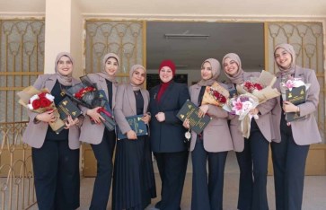 طالبات برنامج إدارة الجودة بكلية الزراعة بجامعة عين شمس