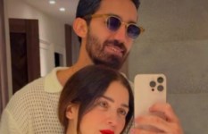مي عز الدين وزوجها 