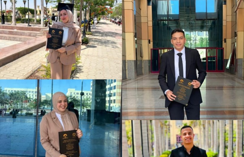 طلاب قسم المختبرات الطبية بكلية العلوم الصحية التطبيقية بجامعة 6 أكتوبر