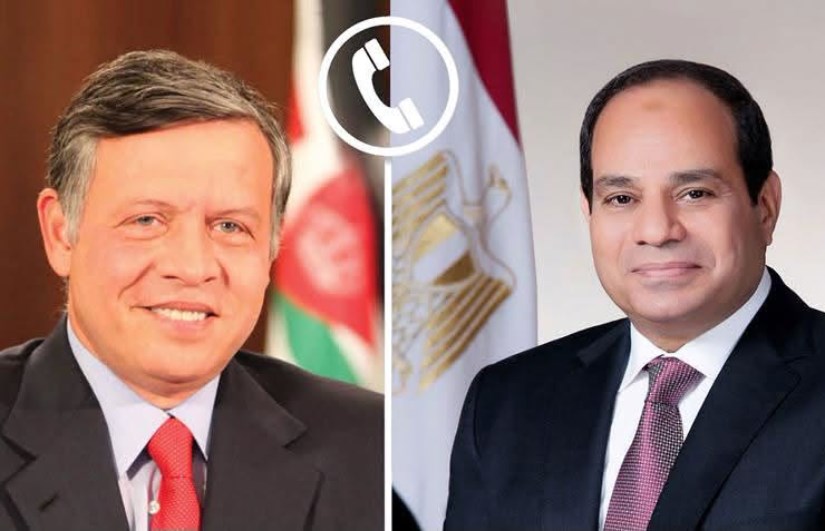 اتصال تليفونى بين الرئيس السيسى وعاهل الأردن