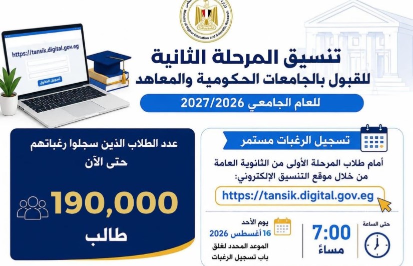 تنسيق الجامعات 2026
