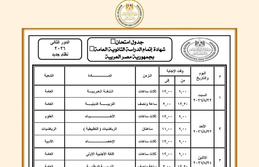 امتحانات الدور الثاني 