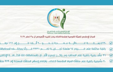 التقرير الأسبوعى للهيئة القومية لسلامة الغذاء