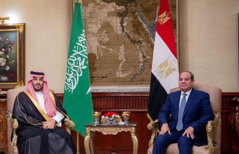 الرئيس السيسى مع ولى العهد السعودى